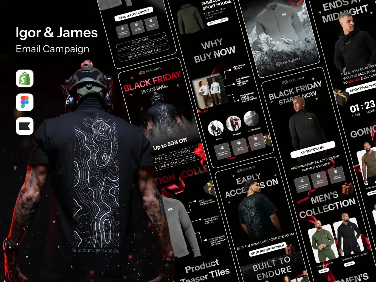 Email marketing design for Igor and James by Shakawat Hridoy