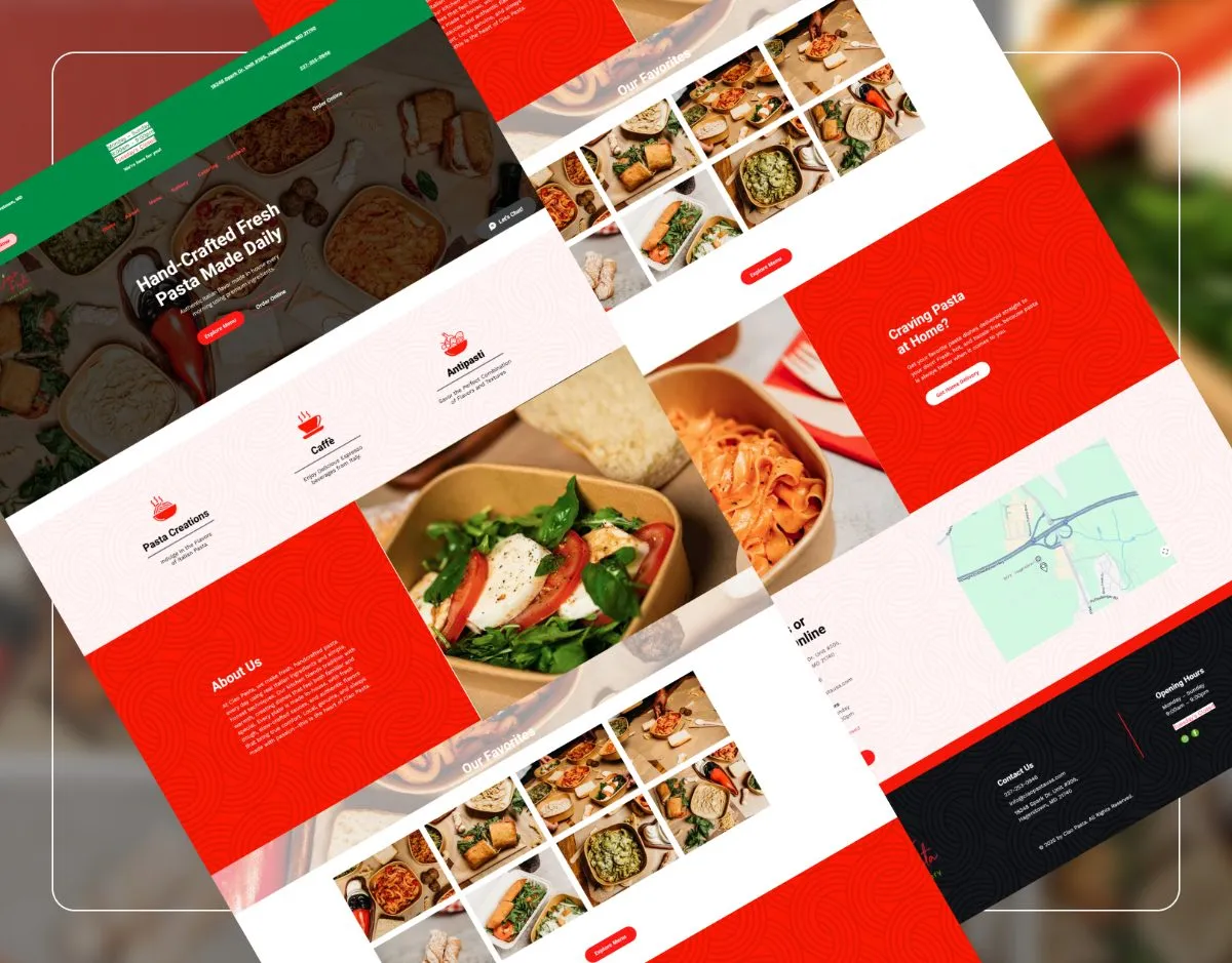 Italian restaurant website design by Shakawat Hridoy