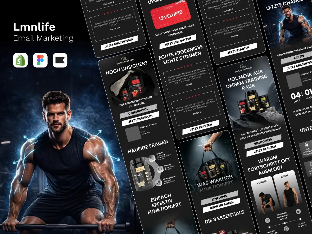 Email marketing design for LMNLIFE Nutrition by Shakawat Hridoy
