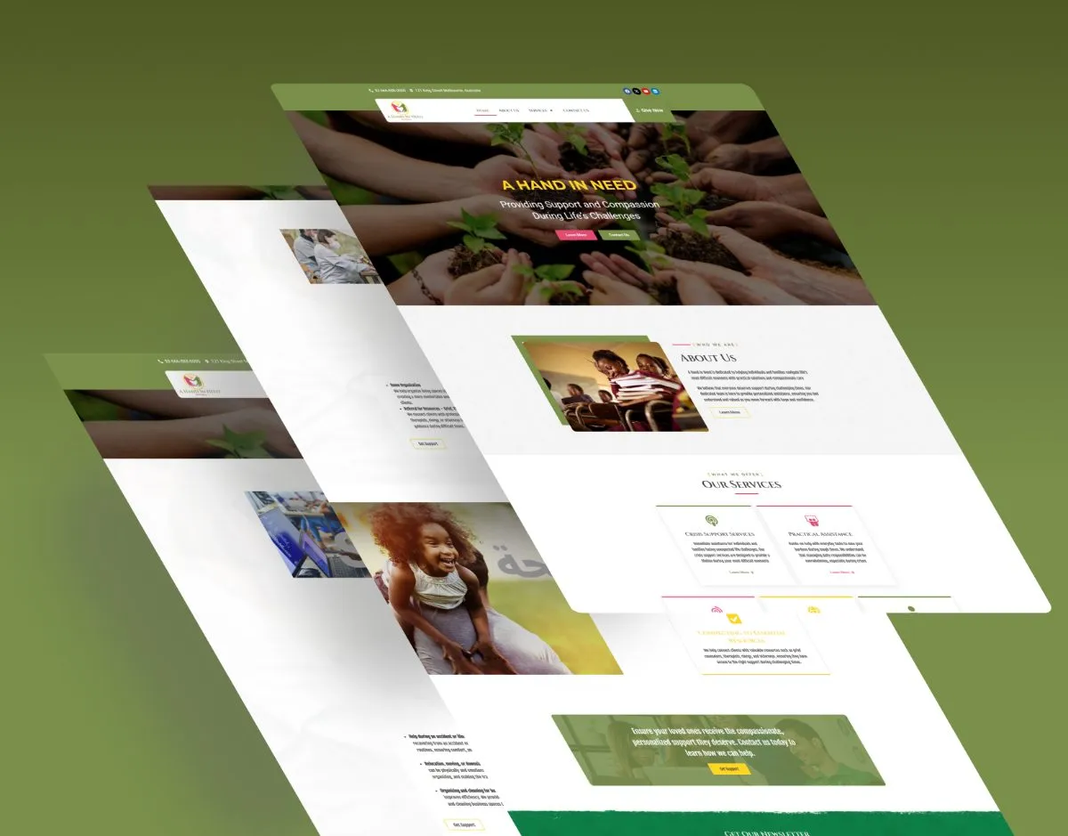 Support charity website design by Shakawat Hridoy