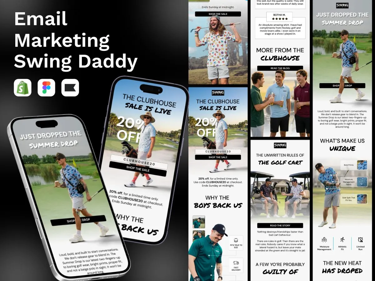 Email marketing design for Swing Daddy campaign by Shakawat Hridoy