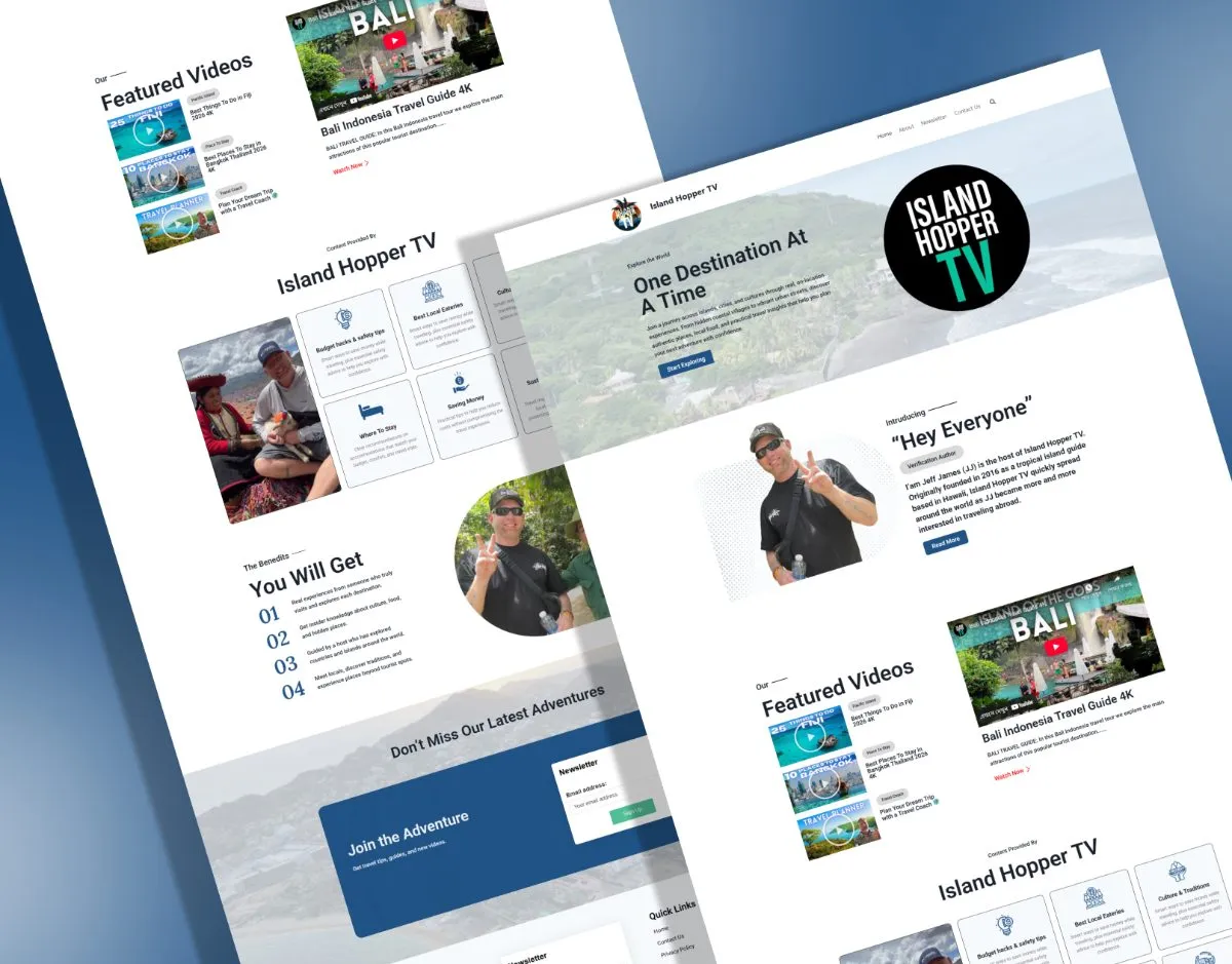 Travel channel website design by Shakawat Hridoy