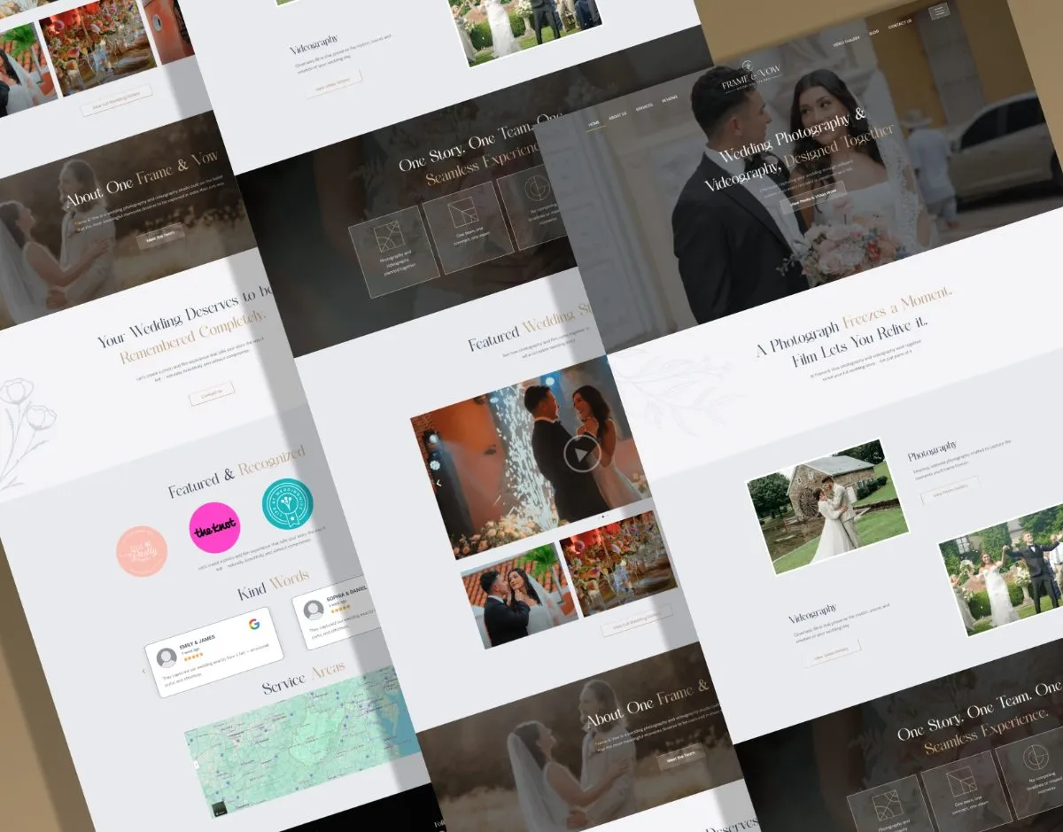 Wedding photo and film website design by Shakawat Hridoy